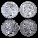Group of (4) 1926 S Peace Silver Dollars.