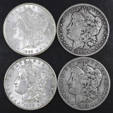 Group of (4) Morgan Silver Dollars.