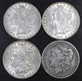 Group of (4) Morgan Silver Dollars.