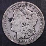 1891 CC Morgan Silver Dollar.