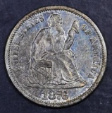 1876 S Seated Liberty Silver Dime.