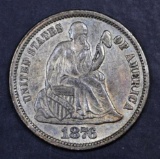 1876 P Seated Liberty Silver Dime.