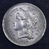 1866 Three Cent Piece Nickel.