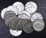 Group of (20) 1952 P Franklin Silver Half Dollars.