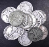 Group of (20) 1939 D Walking Liberty Silver Half Dollar.