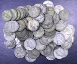 Group of (100) Jefferson War Nickels.