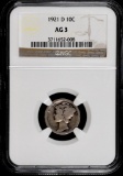 1921 D Mercury Silver Dime (NGC) AG3.
