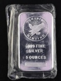 Sunshine Mint 5oz. .999 Fine Silver Ingot / Bar.