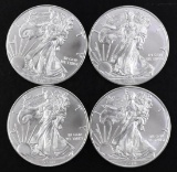 Group of (4) 2018 American Silver Eagle 1oz.