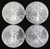 Group of (4) 2018 American Silver Eagle 1oz.