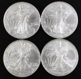 Group of (4) American Silver Eagle 1oz.