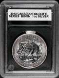 2013 Canada Wildlife Series Bison 1 oz. Silver.