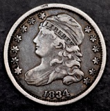 1834 Capped Bust Silver Dime.