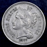 1867 Three Cent Piece Nickel.