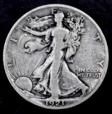 1921 S Walking Liberty Silver Half Dollar.