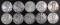 Group of (10) Walking Liberty Silver Half Dollars.