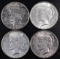 Group of (4) 1922 S Peace Silver Dollars.