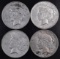 Group of (4) 1926 D Peace Silver Dollars.