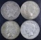 Group of (4) 1926 D Peace Silver Dollars.