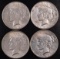 Group of (4) 1926 S Peace Silver Dollars.