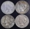 Group of (4) 1926 D Peace Silver Dollars.