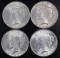 Group of (4) 1923 P Peace Silver Dollars.