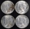 Group of (4) 1922 S Peace Silver Dollars.