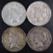 Group of (4) 1926 D Peace Silver Dollars.