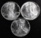 Group of (3) 1991 American Silver Eagle 1oz.