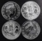 Group of (4) 2019 1 oz .999 British Silver Royal Arms Coins.