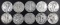 Group of (10) Walking Liberty Silver Half Dollars.