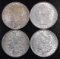 Group of (4) Morgan Silver Dollars.