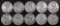 Group of (10) Walking Liberty Silver Half Dollars.