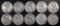 Group of (10) Walking Liberty Silver Half Dollars.