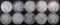 Group of (10) Barber Silver Half Dollars.