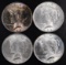 Group of (4) 1922 P Peace Silver Dollars.