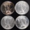 Group of (4) 1922 P Peace Silver Dollars.