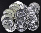 Group of (20) 1958 D Franklin Silver Half Dollars.