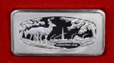 Franklin Mint Christmas 1976 Sterling Silver Ingot / Bar.