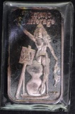 Women Sufferage Adult Art Bar 1oz. .999 Fine Silver Ingot / Bar.