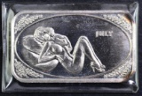 Crown Mint Beauties Adult Art Bar 1oz. .999 Fine Silver Ingot / Bar.