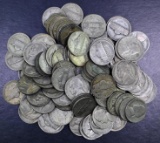 Group of (100) Jefferson Silver War Nickels.