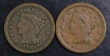 Group of (2) Braided Hair Large Cents.