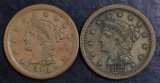 Group of (2) Braided Hair Large Cents.