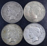 Group of (4) 1926 D Peace Silver Dollars.