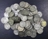 Group of (100) Jefferson Silver War Nickels.