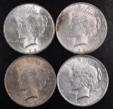 Group of (4) 1922 P Peace Silver Dollars.