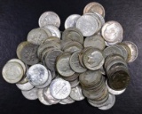 Group of (100) Roosevelt Silver Dimes.