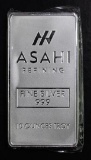 Asahi Refining 10oz. .999 Fine Silver Ingot / Bar.