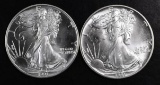 Group of (2) 1991 American Silver Eagle 1oz.